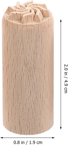 Miniatura 9 de Beavorty Juego de 5 sellos de madera para cerámica, de madera, arcilla, columna para manualidades, álbumes de recortes y textura de cerámica