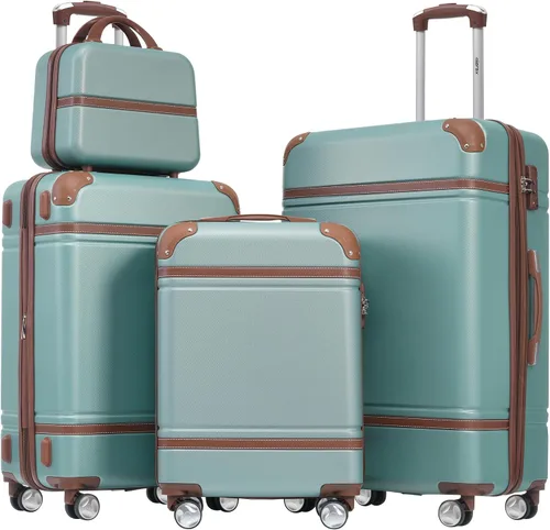 Miniatura 130 de Merax Equipaje, maleta extensible rígida con ruedas giratorias ligeras, Negro -, 40/48/52
