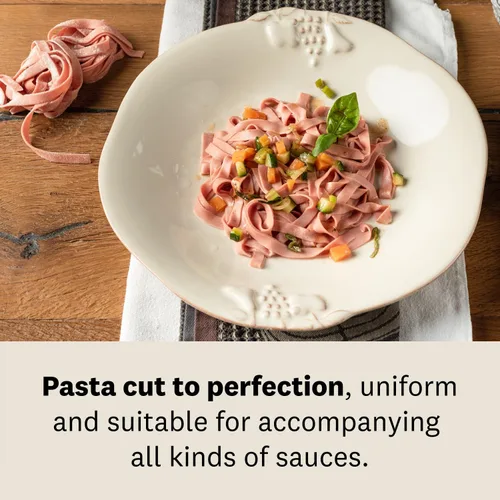 Miniatura 6 de Máquina de pastas Marcato Atlas de acero inoxidable, plateado, incluye cortador de pasta, manivela e instrucciones, rojo, Rojo
