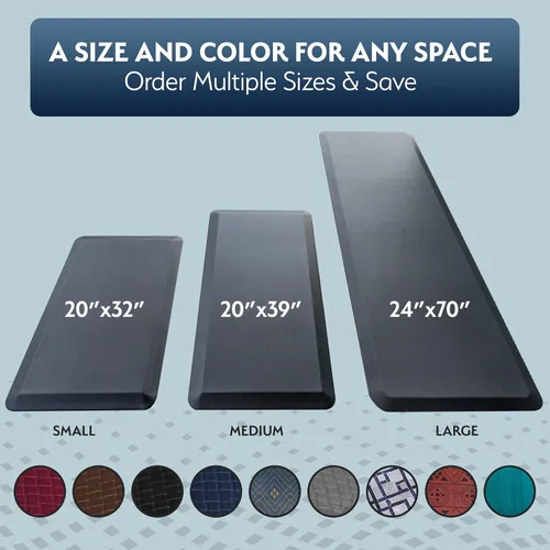 Miniatura 8 de Tapete antifatiga cómodo por Sky Mats, calidad de grado comercial, perfecto para escritorios de pie, cocinas y garajes, alivia el dolor de pies