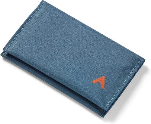 Miniatura 5 de Allett Tarjetero para cartera, morera, nailon, plegable, con capacidad para 2-12 tarjetas de visita, delgada, minimalista, bolsillo frontal