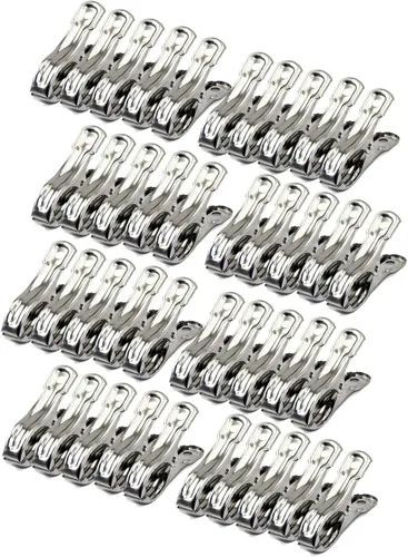 Paquete de 40 clips de cubierta de fila, pinzas de acero inoxidable de 2.2 pulgadas, clips para toallas, toalla de playa, clips de jardín, 2.1