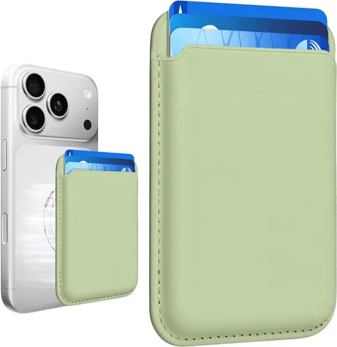Miniatura 40 de Tarjetero magnético más fuerte de piel RFID para iPhone 16 Series, accesorios Mag-Safe para iPhone 17/16/15/14/13/12 y Pro/Promax, negro
