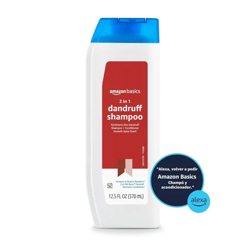 Miniatura 6 de Amazon Basics Champú y acondicionador 2 en 1 para la caspa para hombres, aroma suave a especias, 14.2 onzas líquidas, 1 paquete