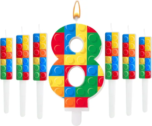 Miniatura 37 de 13 piezas de velas temáticas de coches de carreras para cumpleaños en negro y blanco con número de carrera 1 a cuadros, velas para tarta de coche