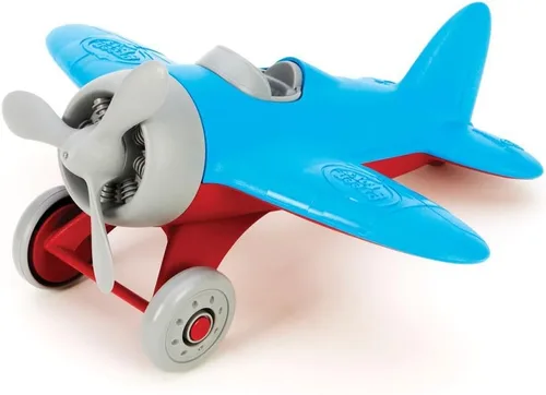 Miniatura 2 de Green Toys – Avión de juguete – Libre de BPA y ftalatos, color azul, juguete de transporte aéreo para introducir conocimientos aeronáuticos, mejorar