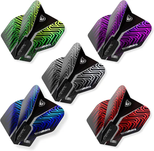Miniatura 3 de Winmau - Colecciones de dardos - Vuelos de dardos 5 juegos por paquete (15 en total) extra gruesos 100 micras - Vuelos de dardos de forma estándar