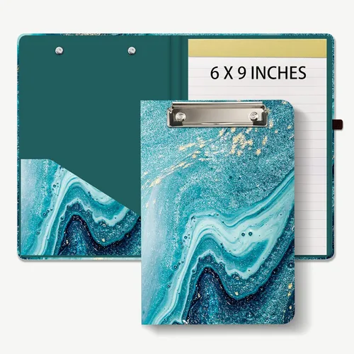 Miniatura 14 de Hongri Mini Portapapeles Folio con Libreta Recargable Forrada y Bolsillo Interior de Almacenamiento para Estudiantes, Aula, Oficina, Mujer, Hombre