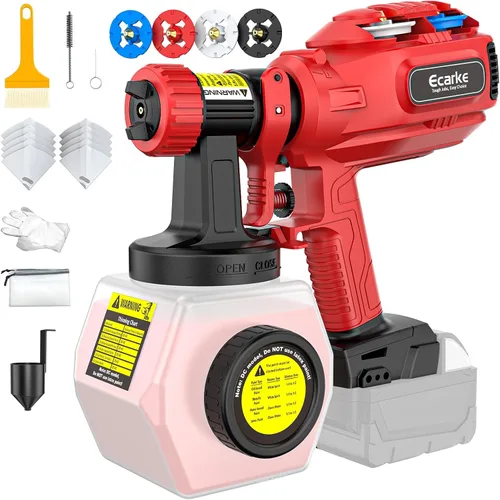 Ecarke Aspiradora de Pintura Inalámbrica Compatible con Batería Milwaukee de 18V - Diseño de Relleno Lateral (Sin Desmontaje) y Almacenamiento de