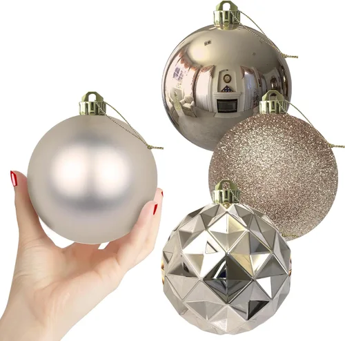 Miniatura 153 de Bolas de Navidad Grandes de 3.2" en Azul Bebé - Adornos para Árbol de Navidad, Bolas Colgantes Inastillables para Cumpleaños, Halloween, Boda