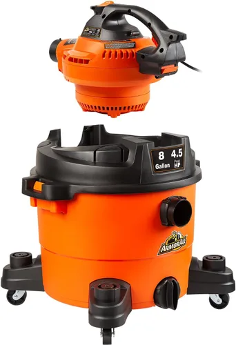 Miniatura 8 de Armor All VBV809 0901 - Aspiradora húmeda/seca de 8 galones y 4.5 HP con soplador desmontable, naranja