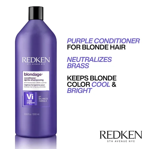 Miniatura 6 de Redken Blondage Purple Shampoo and Conditioner Set For Blonde & Highlighted Hair - Neutralizes Brass & Moisturizes Hair With Pure Violet Pigments