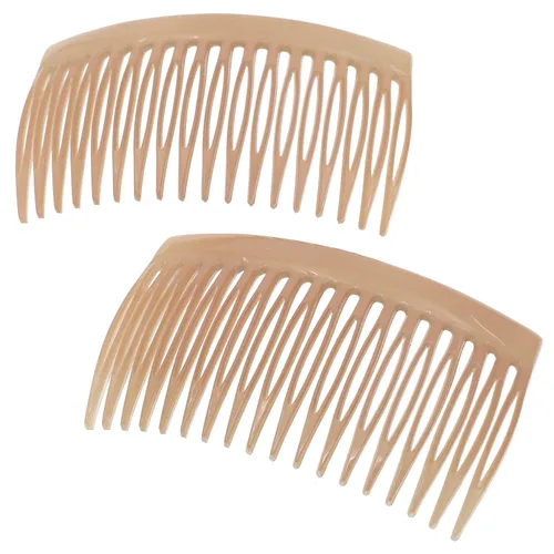 Miniatura 13 de Camila Paris CP3109 - Peine lateral francés para el cabello, pequeño, curvado, beige, con torsión francesa, decorativo, pinzas de sujeción fuerte