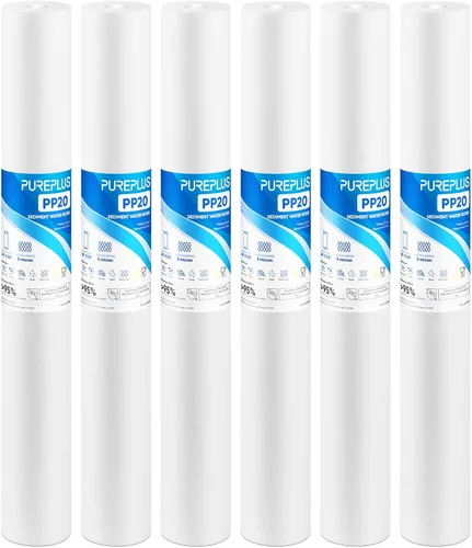 Miniatura 9 de PUREPLUS Filtro de Agua para Sedimentos de Toda la Casa de 5 Micrones 20" x 2.5", Prefiltración de Sedimentos de 20 pulgadas, Cartucho de Repuesto