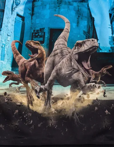 Miniatura 5 de Jurassic World Jurassic Park - Sudadera con capucha de forro polar T-Rex azul para niños pequeños y grandes