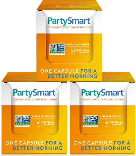 Miniatura 12 de Himalaya PartySmart, 10 Cápsulas Individuales - Apoyo al Hígado para la Descomposición del Alcohol para una Mejor Mañana Después de Beber - A Base