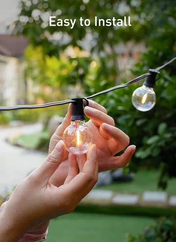 Miniatura 3 de Brightown Bombillas LED de repuesto G40, bombilla de plástico de globo inastillable de 1 W para base de tornillo de candelabro E12 o C7, bombillas