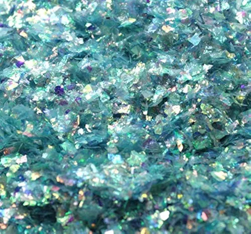 Blue Flitter - Escamas iridiscentes de purpurina para arte de uñas, poliéster holográfico ligero, 311-4341, 1/2 oz (14 gramos)