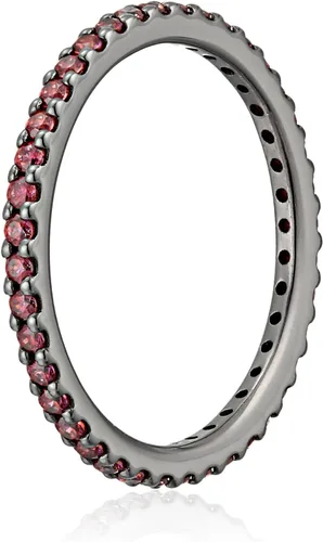 Miniatura 3 de Tienda Collection Plated Sterling Silver Round-Cut All-Around Band Ring made with Infinite Elements Zirconia