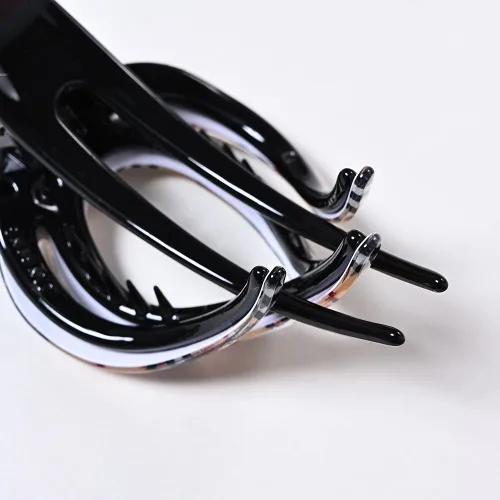Miniatura 4 de 2 pinzas para el cabello con forma de corazón para cola de caballo, pasadores elegantes para mujeres, accesorios para el cabello rizado (celosía)