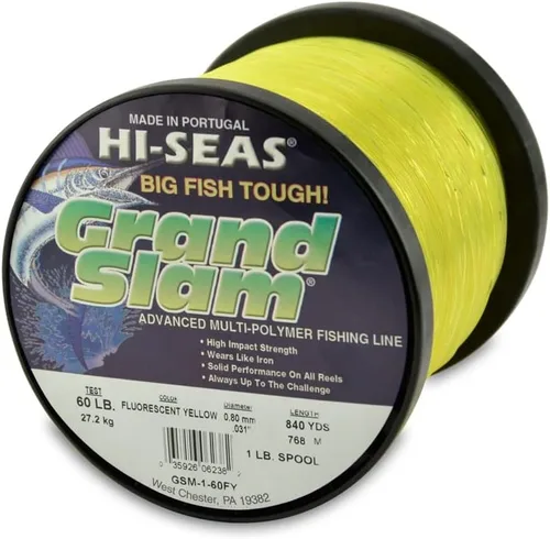 Miniatura 25 de Sedal de Pesca de Monofilamento HI-SEAS Grand Slam - Fuerte y Resistente a la Abrasión en Transparente, Rosa, Verde, Azul Ahumado, Amarillo