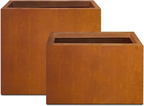 Miniatura 8 de Kante Macetero rectangular de hormigón de 23.2 pulgadas de largo, macetas grandes para interiores y exteriores con orificio de drenaje y tapón