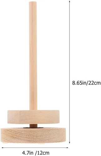 Miniatura 3 de VICASKY Soporte para hilo de coser para hilo de ganchillo de madera, organizador de carretes, estante de almacenamiento