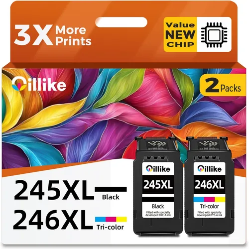 245XL 246XL Paquete combinado de repuesto compatible para Canon Ink 245 y 246 PG 245 XL CL 246 XL PG245 CL246 para PIXMA TR4520 MX490 MG2522 MX492