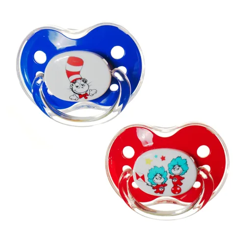 Miniatura 6 de Set de regalo Playtex Baby Dr. Seuss para recién nacidos con 5 biberones (3X 4Oz, 2X 8Oz), 2 chupetes Binky, 60 forros desechables y babero, Set