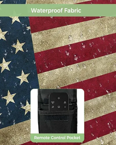 Miniatura 3 de T&H XHome Funda de TV para exteriores, con bandera estadounidense, impermeable y resistente a la intemperie, protector de pantalla LCD móvil de 30 a