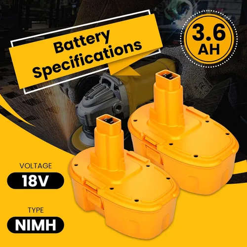 Miniatura 2 de Paquete de 2 baterías de repuesto de 18 V 3.6Ah DC9098 DC9099 para batería Dewalt de 18 V DC9096 DC9098 DC9099 DW9095 DW9096 DW9098 DE9038