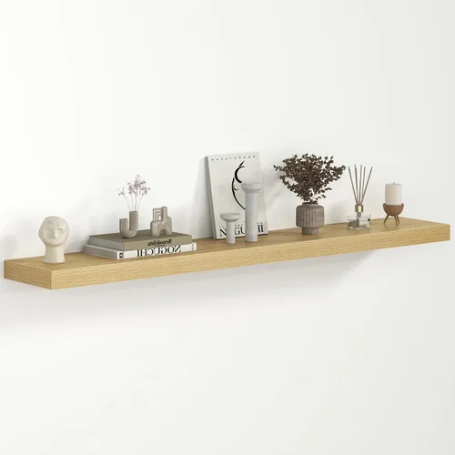 Miniatura 47 de Fun Memories Estantes flotantes – Estante de pared de 9.3 pulgadas de profundidad para decoración y almacenamiento – Estantería de exhibición