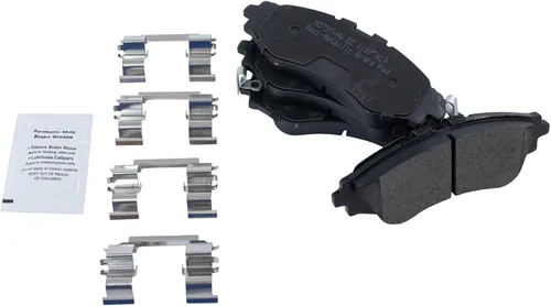Miniatura 5 de TRQ Kit de pastillas de freno delantero y rotor, pinza de freno, manguera de freno, rotor de freno, semimetálico, revestimiento G, compatible