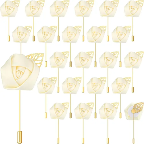 Miniatura 12 de Zeyune 24 piezas de bolsillo para ojales de boda Boutonniere Rose Boutonniere para hombres, bodas y fiestas de graduación (azul)