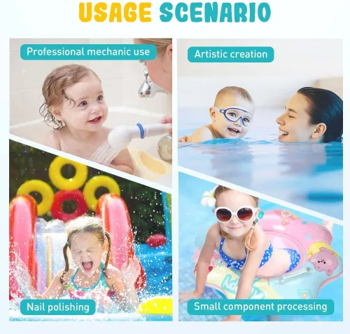 Miniatura 5 de Gafas de natación de marco grande impermeables y antivaho para niños, antiempañamiento de visión amplia, máscara de natación transparente para niños