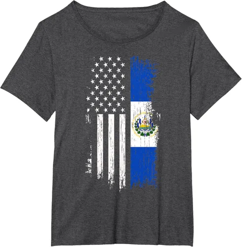 Miniatura 31 de Camiseta de la bandera de Estados Unidos salvadoreño - Camiseta de El Salvador USA