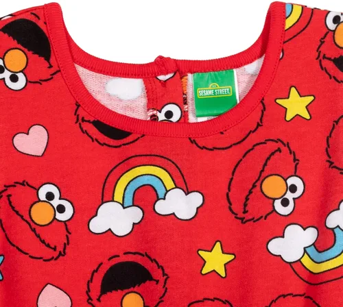 Miniatura 5 de Sesame Street Elmo - Mameluco de rizo francés con volantes para niñas