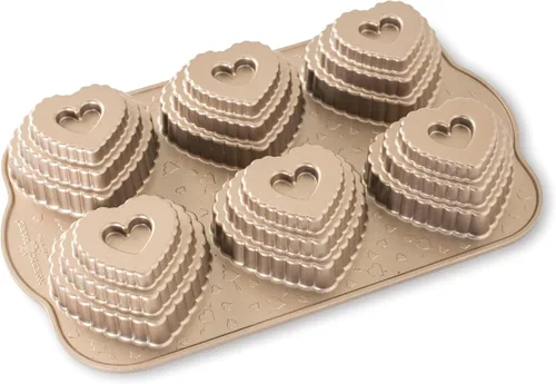 Miniatura 3 de Nordic Ware Elegant Heart Bundt, 10 tazas, caramelo