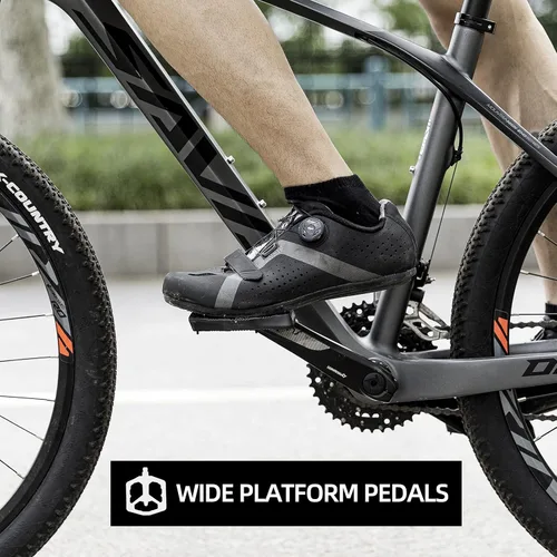Miniatura 5 de ROCKBROS Pedales de bicicleta de montaña Pedales planos MTB Pedales de plataforma de bicicleta de fibra de nailon para bicicletas de montaña