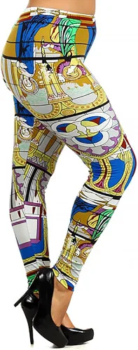 World of Leggings Originals - Leggings tribales con estampado floral suave y suave talla grande