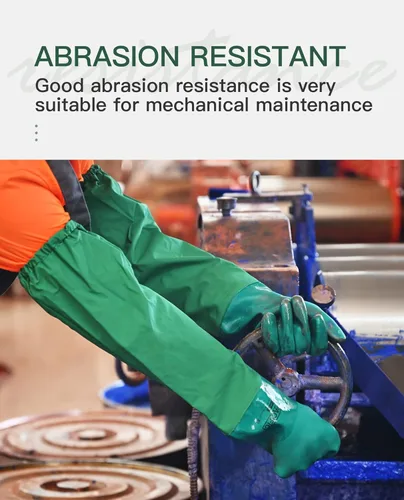 Miniatura 4 de PACIFIC PPE 3 pares de guantes de goma de 26 pulgadas, resistentes a los químicos, guantes impermeables extra largos de servicio pesado con forro