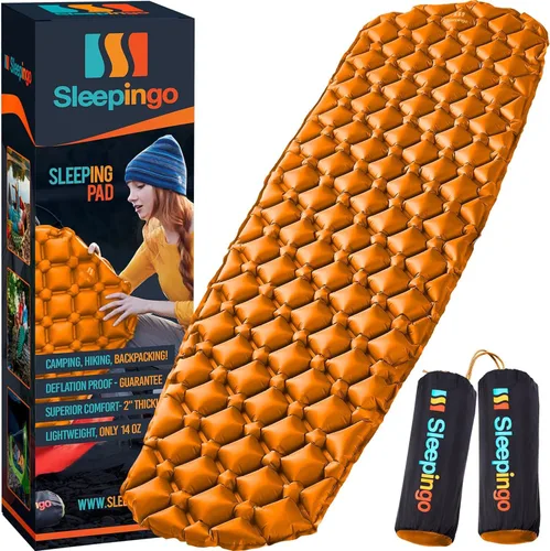 Miniatura 10 de Sleepingo Colchoneta de dormir ultraligera - Colchón inflable y compacto de aire de camping para mochileros, senderismo - Nuevo Verde