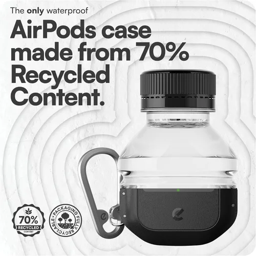 Miniatura 7 de Keybudz Funda para AirPods 4 con candado, funda totalmente impermeable para AirPods de 4ª generación, llavero, protección resistente y resistente