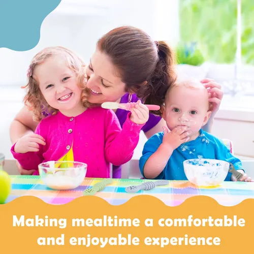 Miniatura 2 de 8 utensilios de destete LED para bebés, cuchara de silicona de primera etapa, cucharas multicolor para bebés de más de 6 meses, Cucharas