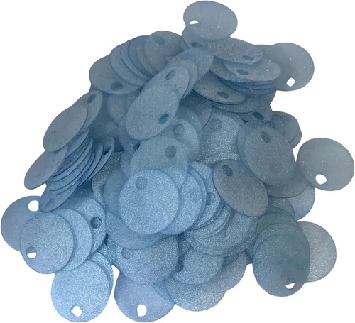 Miniatura 29 de Paillettes de lentejuelas redondas planas de 0.787 in, 285 piezas de 0.78 pulgadas, agujero de 0.78 pulgadas, surtido de lentejuelas acrílicas, 1,76