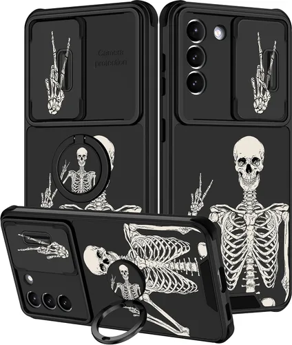 Miniatura 64 de Funda 2 en 1 para Samsung Galaxy Note 10 Plus con diseño de calavera para teléfono con diseño de esqueleto para yoga, fantasma, horror, con cubierta