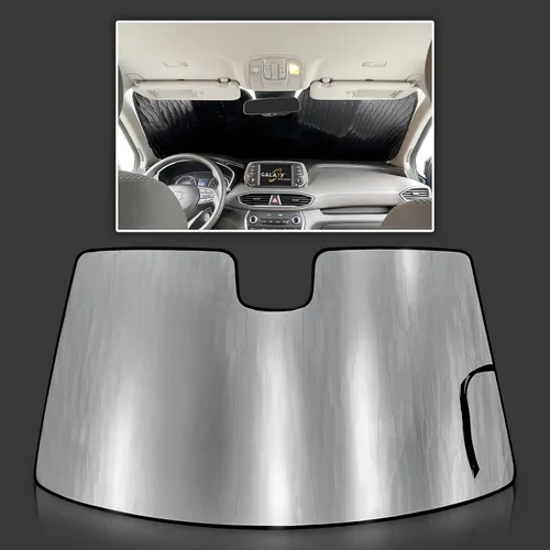 GalaxyAutoShield - Parasol reflectante de ajuste personalizado para Hyundai Santa Fe SUV 2019, 2020, 2021, 2022, 2023, Hyundai Santa Fe, accesorios