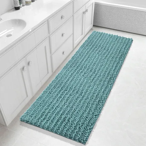 Miniatura 66 de Yimobra Alfombras de Baño Antideslizantes Lavables - Alfombra de Baño de Chenilla Ultra Suave Absorbente, Alfombra Peluda de Secado Rápido para Negro