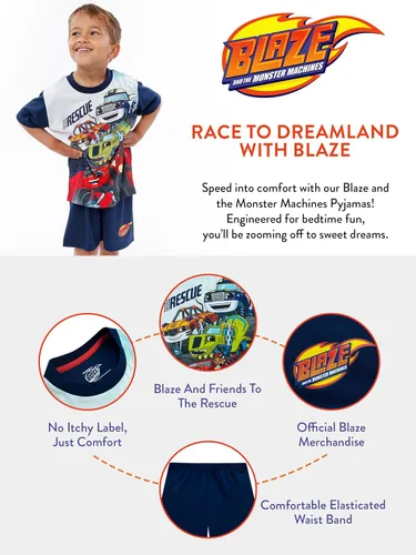 Miniatura 5 de Blaze y las máquinas monstruo pijamas para niños I Camiones y coches Pijamas para niños Producto Oficial
