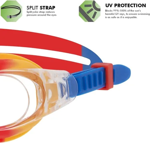 Miniatura 3 de Zoggs Gafas de natación Little Bondi para niños, gafas de natación con protección UV antivaho Correa de silicona suave y ajuste fácil de deslizar
